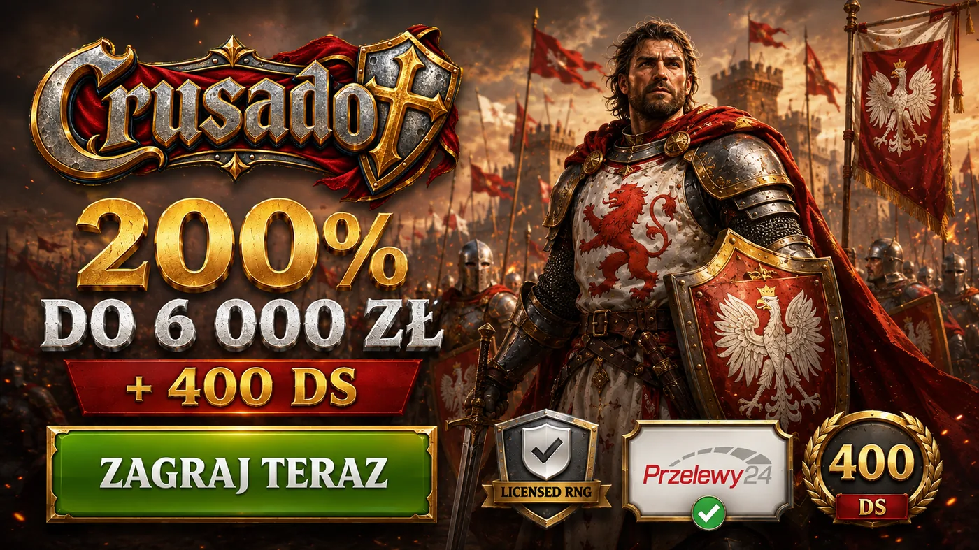 Crusado Casino — bonus powitalny 200% do 6 000 zł i 400 darmowych spinów